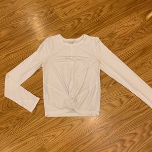 Athleta white twist front top